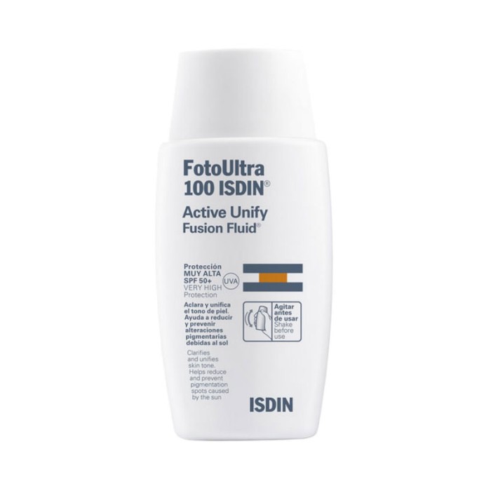 ISDIN Foto Ultra 100 Active Sunscreen Unify Fusion Fluid No Color 50ml