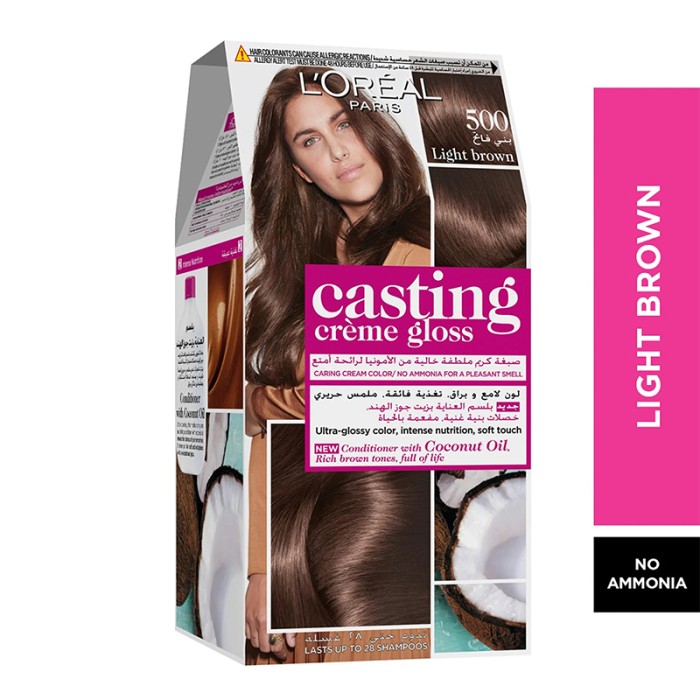 LOREAL PARIS Casting Cream Gloss Hair Dye 500 Light Brown