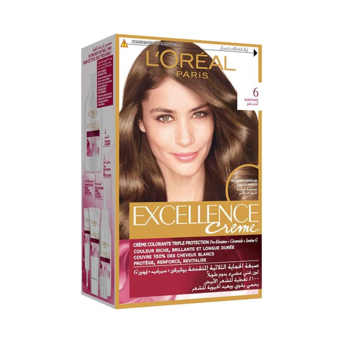 LOREAL PARIS Excellence Creme Permanent Hair Color - 6 Dark Blonde