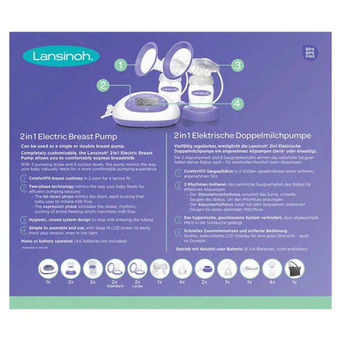 Lansinoh 2in1 Electric Breast Pump