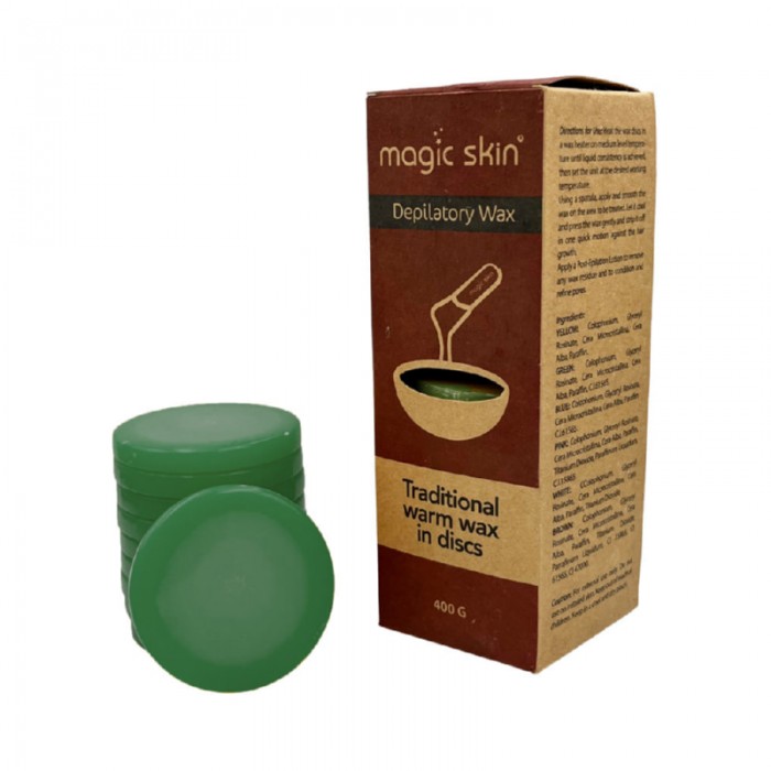 Magic Skin Disc Wax 400 ml Green - For Effective Hair Removal