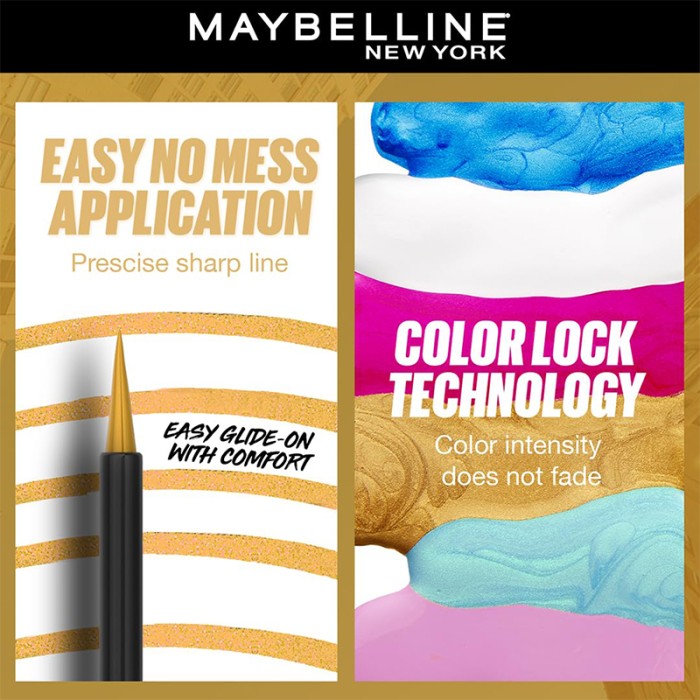 Maybelline Eyeliner Pencil Tatto Liner Play Drop Metallic Gold