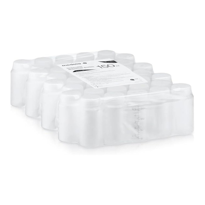 Medela Bottles 150ml With Lids Pack of 40 White