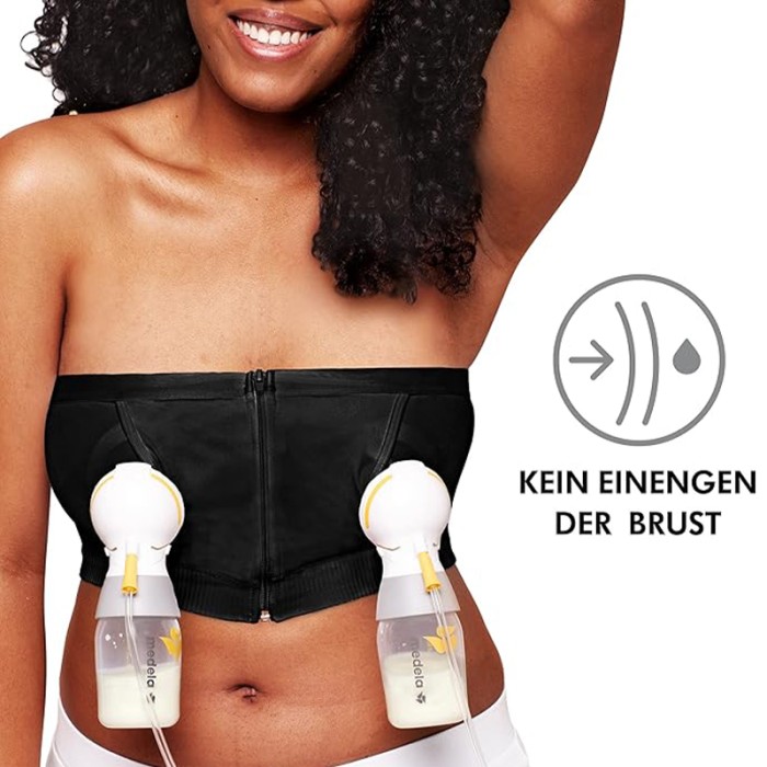 Medela Easy Expression Hands Free Pumping Bra Black Large