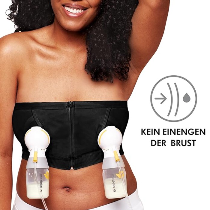 Medela Easy Expression Hands Free Pumping Bra Black Medium