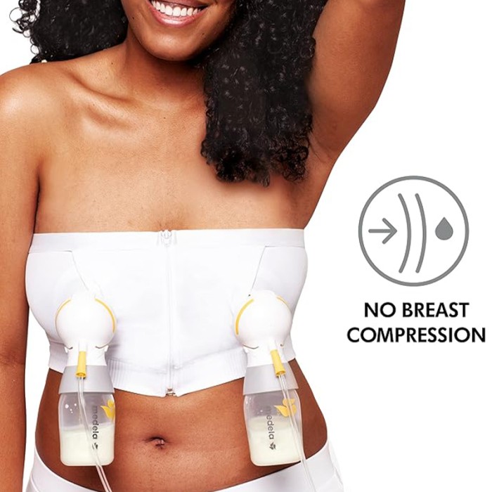 Medela Easy Expression Hands Free Pumping Bra White Large