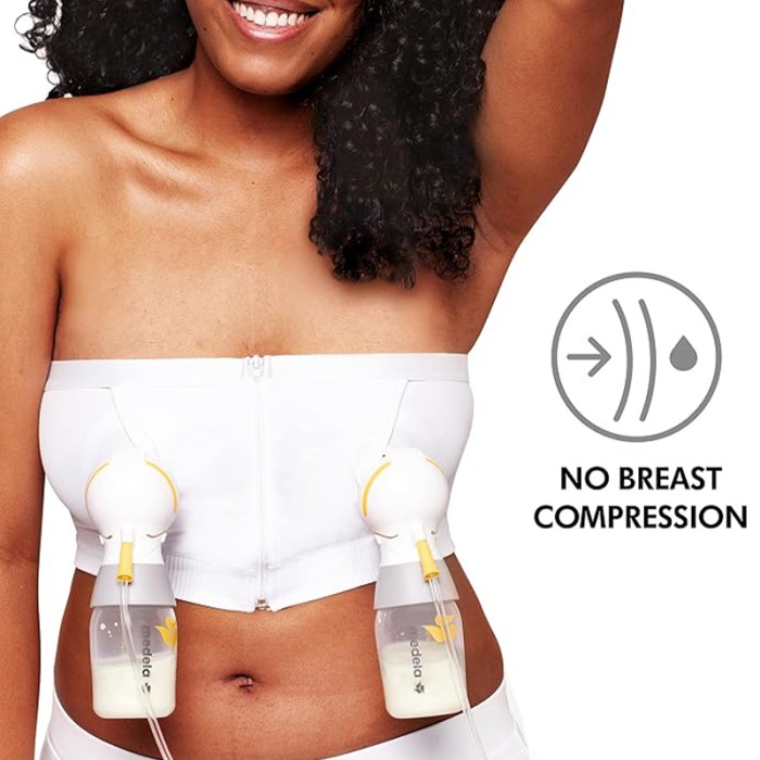 Medela Easy Expression Hands Free Pumping Bra White Medium