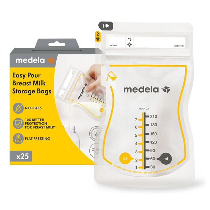 Medela Easy Pour Breast Milk Storage Bags 210 ml 25 pcs