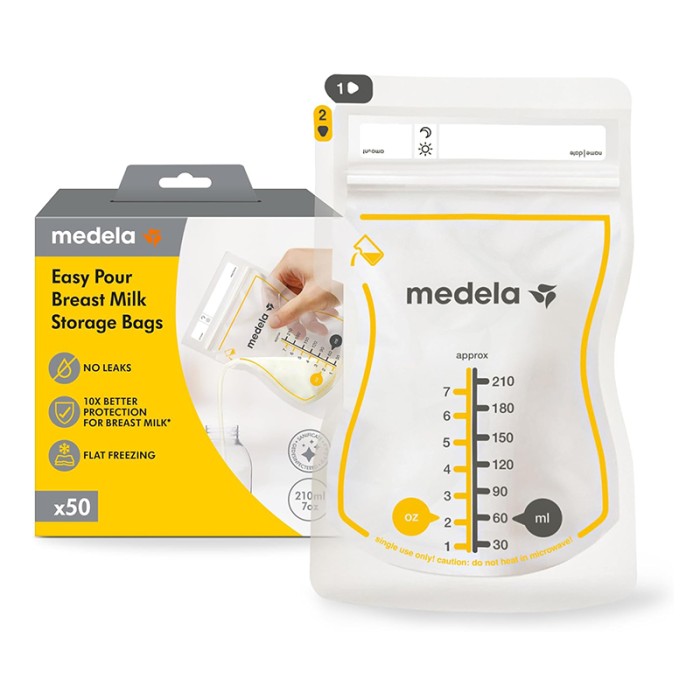 Medela Easy Pour Breast Milk Storage Bags 210 ml 50 pcs