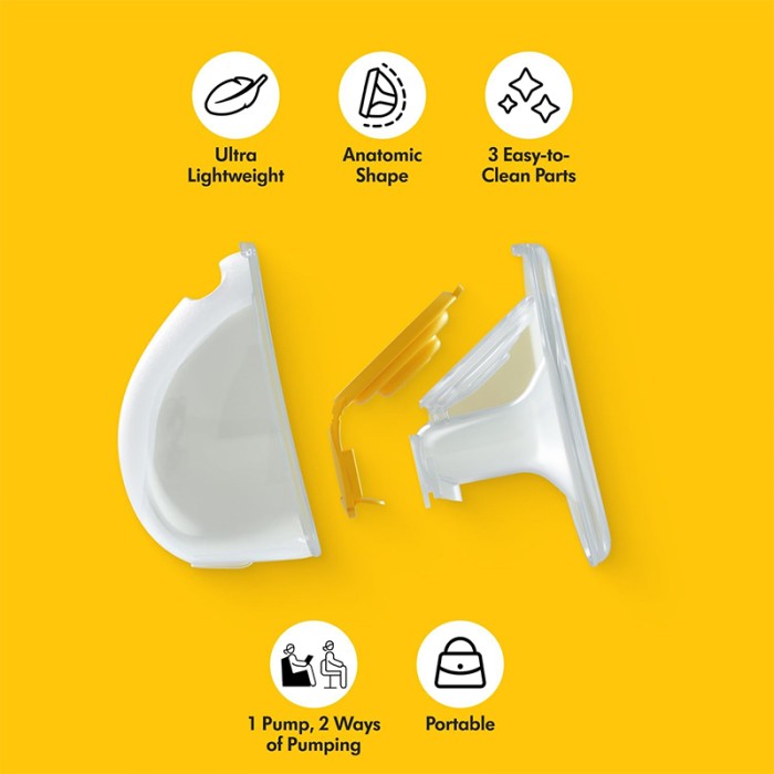 Medela Hands-Free Collection Cups Ultra Lightweight Anatomic Shape with Compatible with Freestyle Flex & Swing Maxi Electric Breast Pumps