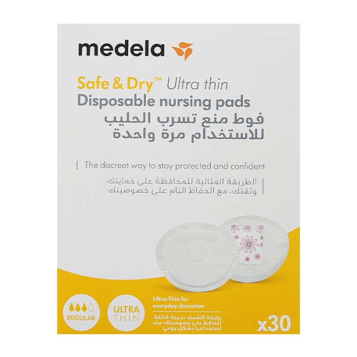 Medela Safe & Dry Ultra Thin Disposable Absorbent Nursing Pads 30 pcs