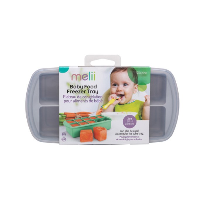 Melii Silicone Baby Food Freezer Tray 2 oz Grey