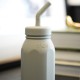 Melii Silicone Water Bottle With Straw 230 ml Grey