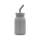 Melii Silicone Water Bottle With Straw 230 ml Grey