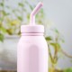 Melii Silicone Water Bottle With Straw 230 ml Pink