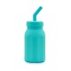 Melii Silicone Water Bottle With Straw 230 ml Turquoise