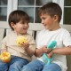 Melii Snack Container With Finger Trap - Turquoise Shark
