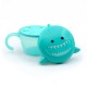 Melii Snack Container With Finger Trap - Turquoise Shark