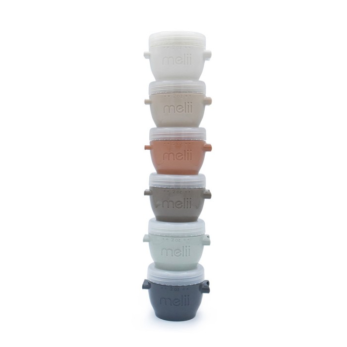 Melii Snap & Go Pods 2oz, 6 Pcs Earth Tones
