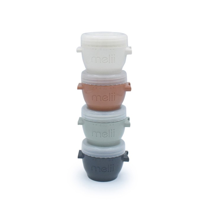 Melii Snap & Go Pods 4oz, 4 Pcs Earth Tones