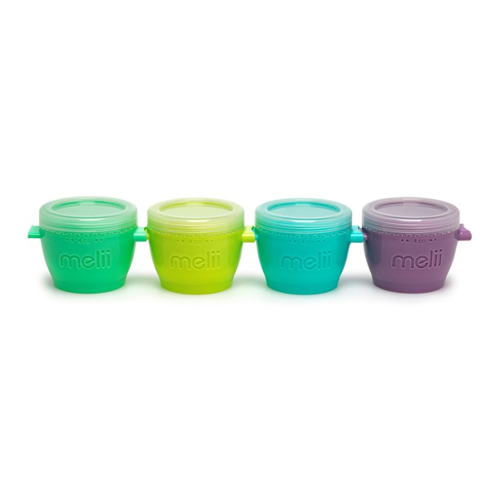 Melii Snap & Go Pods 4oz, 4 Pcs Multi Color