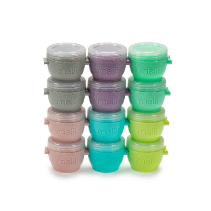 Melii Snap & Go Pods Baby Food Storage Container 2oz, 12 pcs