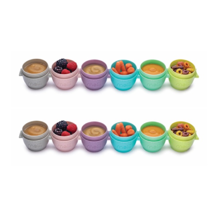 Melii Snap & Go Pods Baby Food Storage Container 2oz, 12 pcs