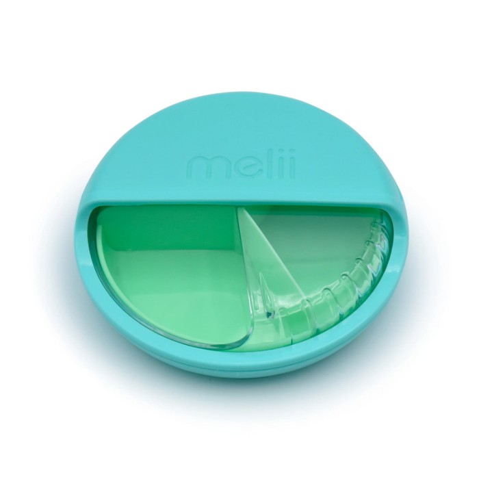 Melii Spin 3 Compartment Snack Container Turquoise