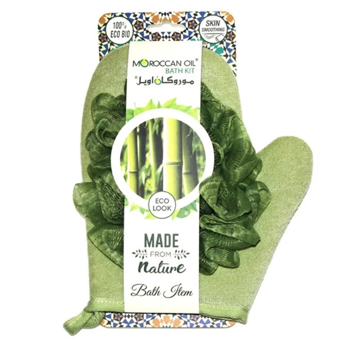 Moroccanoil Bath Glove Moroccan Luffa, Green