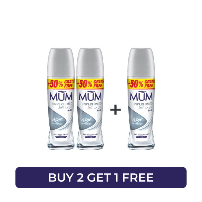 Mum Deodorant Roll on - B2G1 -75ml UNPERFUMED