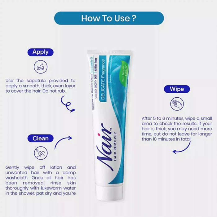 Nair Hair Remover Cream Tube Delicate Fragrance 110g