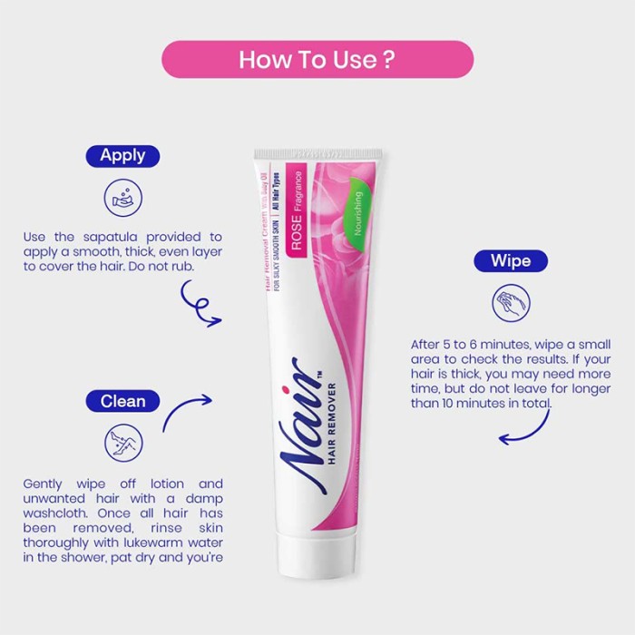 Nair Hair Remover Cream Tube Rose 110g