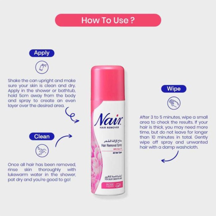 Nair Hair Remover Spray Rose 200ml