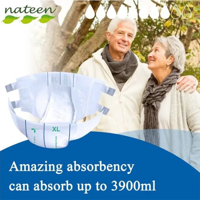 Nateen Eco Friendly Adult Diapers Combi MAXI Line Size XL, 10 Pcs