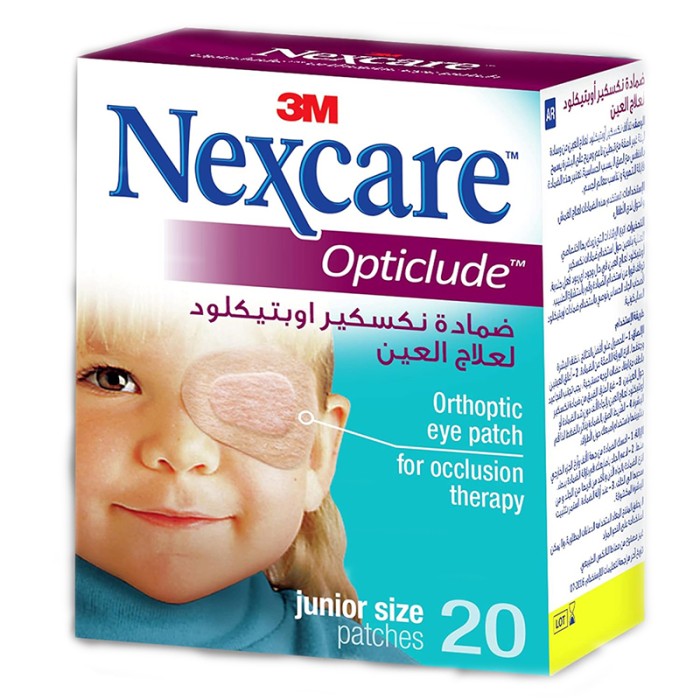 Nexcare 1537 Opticlude Orthoptic Eye Patch, Junior, 20/Box