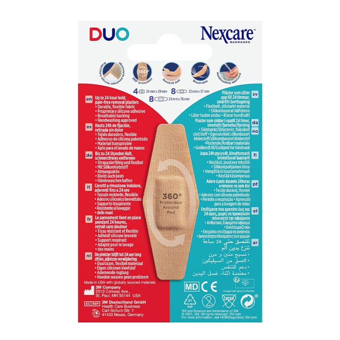 Nexcare Duo Plasters, Assorted, 20/Pack