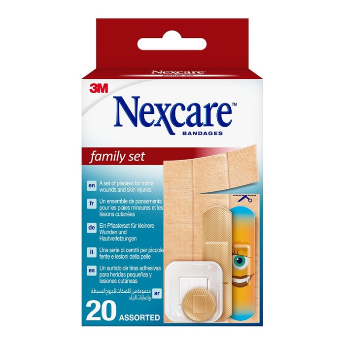 Nexcare Family Set, Assorted, 20/Pack