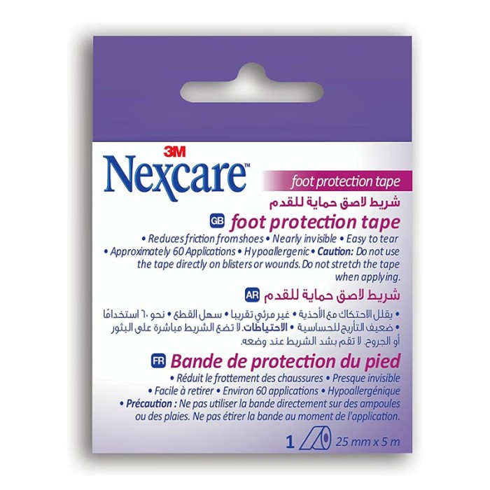 Nexcare Foot Protection Tape, 25mm X 5m, 1/Pack