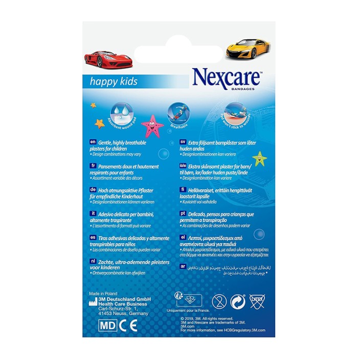 Nexcare Happy Kids Plasters Cool, Assorted, 20/Pack