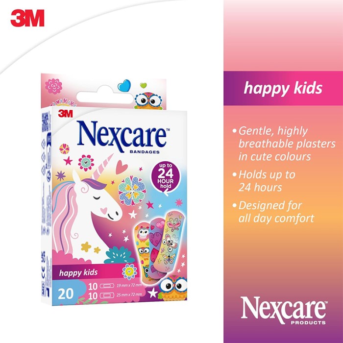 Nexcare Happy Kids Plasters Magic, Assorted, 20/Pack