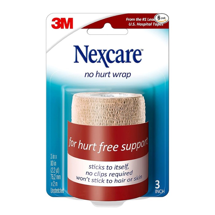 Nexcare No Hurt Wrap 3 X 2.2 Yds, Tan