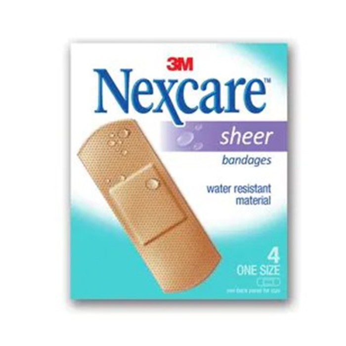 Nexcare Sheer Bandage, 72X25mm 4/Box