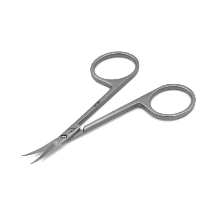 Nghia Cuticle Scissors KD-709 – Professional 21mm Curved Tip Stainless Steel Nail Scissors with Matte Finish and Rounded Handle