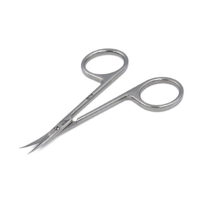 Nghia KD-714 Cuticle Scissor – Sharp Curved Tip, Mirror Polished Stainless Steel, Professional Nail Care Tool (Jaw 102.5)