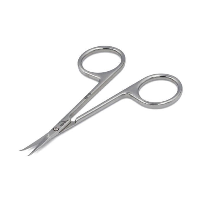 Nghia KD-715 Cuticle Scissor – Sharp Hooked Tip, Mirror Polished Stainless Steel, Professional Nail Care Tool (Jaw 102.5)
