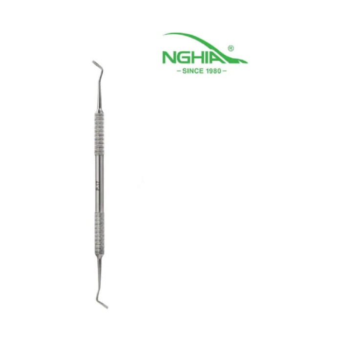 Nghia P-17 Stainless Steel Pedicure Curette – 151mm Professional Double-Ended Nail Cleaner Tool