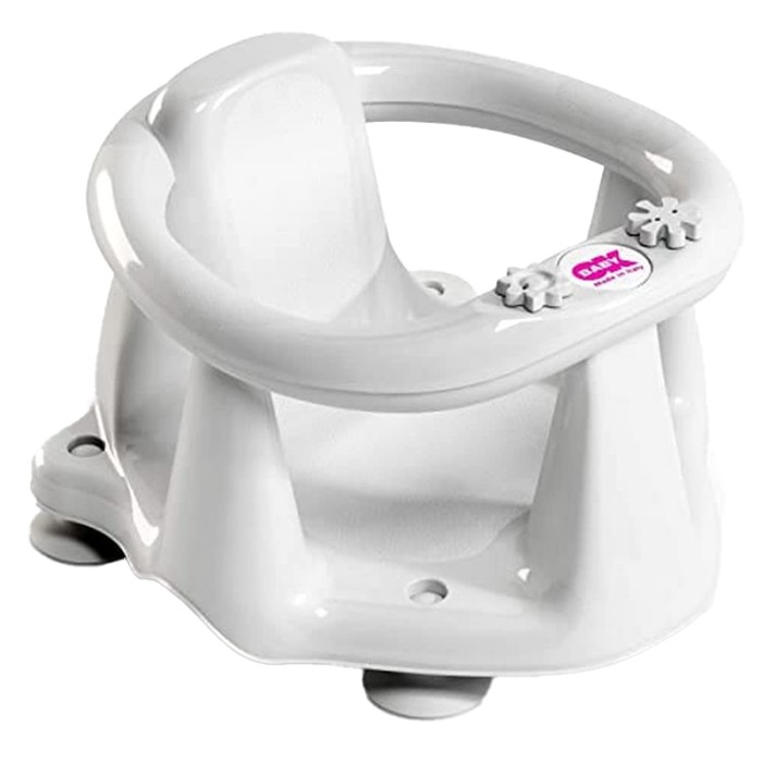 OKBaby Flipper Evolution Bath Seat With Slip-Free Rubber White