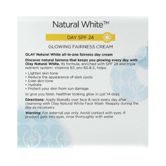Olay Natural White Glowing Fairness Cream Dual Pack