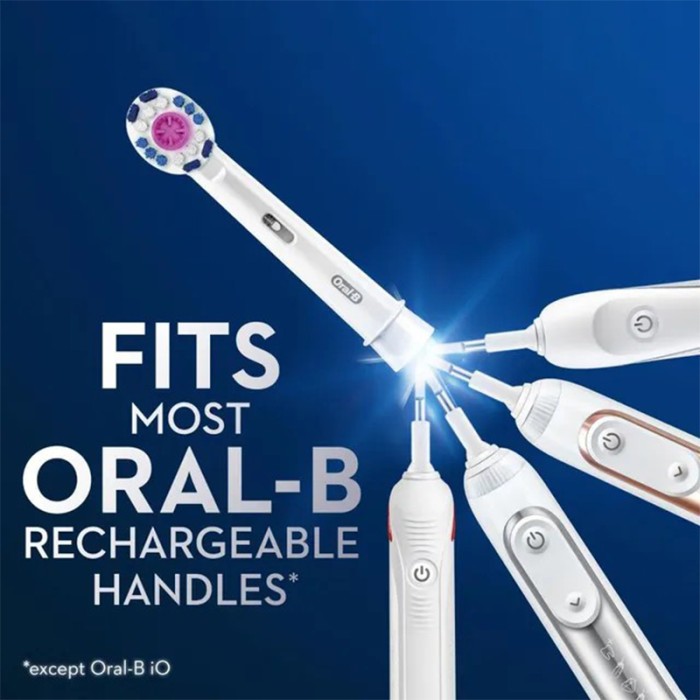 Oral B 3D White Brush Heads for Advanced Cleaning & Whitening, Pack of 2