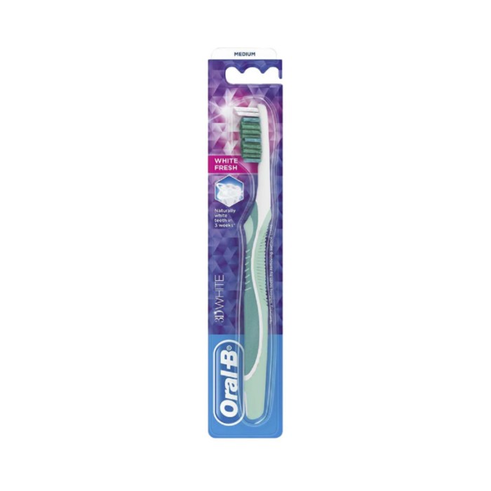 Oral-B 3D White Fresh 40 Medium Toothbrush - Assorted